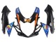 Migliori Carena Moto Suzuki GSXR 600 / GSXR 750 2011-2024 - Azzurro Chiaro Arancia Nero Bianco Squalo 46