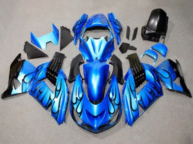 Migliori Carena Moto Suzuki GSXR 600 / GSXR 750 2011-2024 - Blu Nero Fiamma