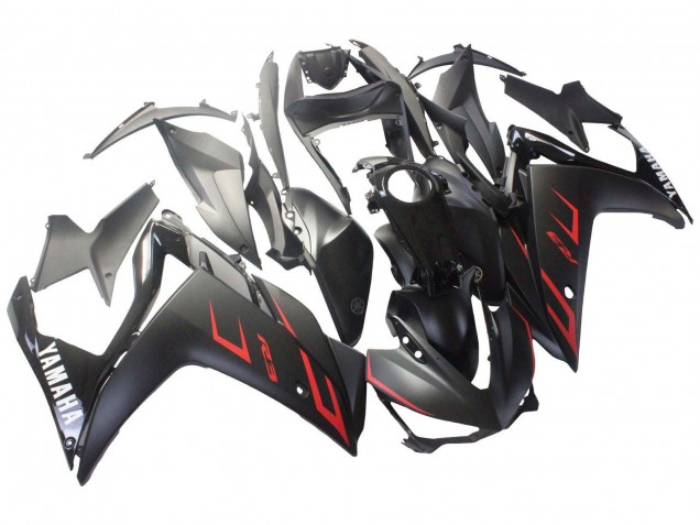 Migliori Carena Moto Yamaha YZF R3/R25 2015-2018 - Nero Lucido Nero Opaco Rosso