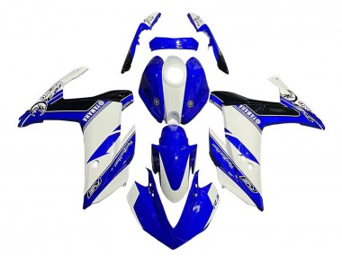 Migliori Carena Moto Yamaha YZF R3/R25 2015-2018 - Bianco Blu Nero Corsa