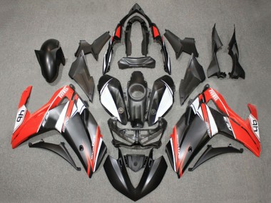 Migliori Carena Moto Yamaha YZF R3/R25 2015-2018 - Bianco Rosso Nero Opaco 46