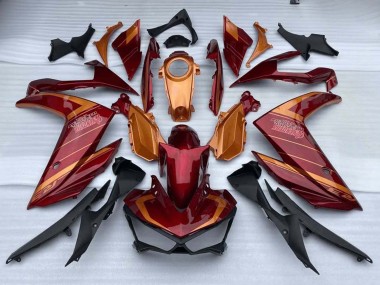Migliori Carena Moto Yamaha YZF R3/R25 2015-2018 - Rosso Arancia
