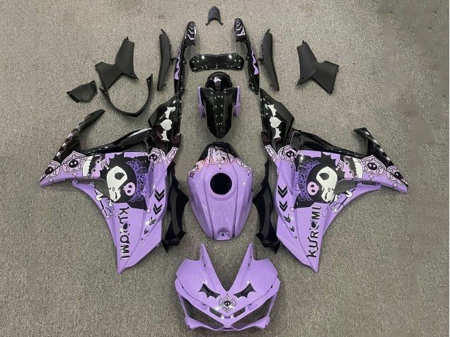 Migliori Carena Moto Yamaha YZF R3/R25 2015-2018 - Viola Bianco Nero