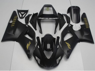 Migliori Carena Moto Yamaha YZF R1 1998-1999 - Nero Lucido Nero Opaco Oro