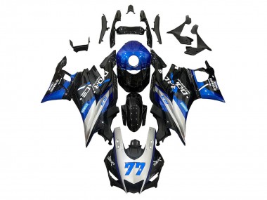 Migliori Carena Moto Yamaha YZF R3/R25 2019-2021 - Argento Blu Nero 77