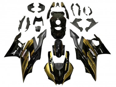 Migliori Carena Moto Yamaha YZF R3/R25 2019-2021 - Oro Nero Lucido Semakin Didepan