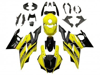 Migliori Carena Moto Yamaha YZF R3/R25 2019-2021 - Giallo Nero Fibra di Carbonio