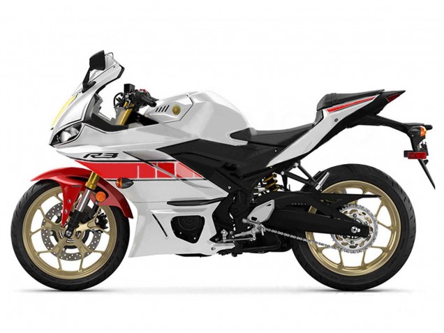 Migliori Carena Moto Yamaha YZF R3/R25 2019-2021 - Bianco Rosso Giallo Nero