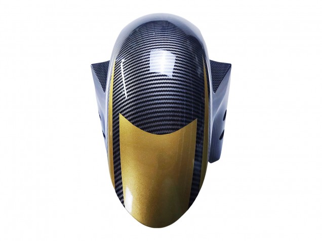 Migliori Carena Moto Yamaha YZF R3/R25 2022-2024 - Nero Fibra di Carbonio Stile Oro Rosso ABBOT