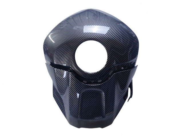 Migliori Carena Moto Yamaha YZF R3/R25 2022-2024 - Nero Fibra di Carbonio Stile Oro Rosso ABBOT