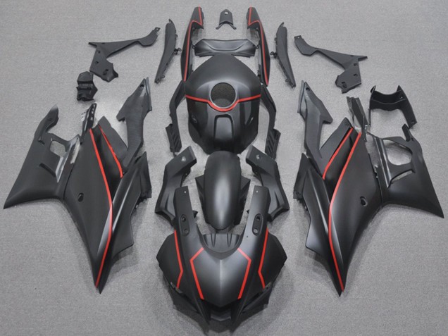 Migliori Carena Moto Yamaha YZF R3/R25 2022-2024 - Nero Opaco Rosso