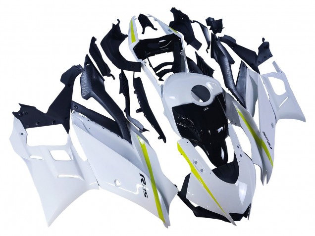 Migliori Carena Moto Yamaha YZF R3/R25 2022-2024 - Bianco Giallo Nero