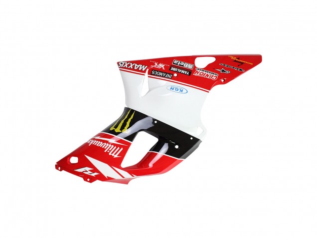 Migliori Carena Moto Yamaha YZF 1000 R1 1998-1999 - Rosso Bianco Nero Giallo Mostro Milwaukee MAXXIS 11
