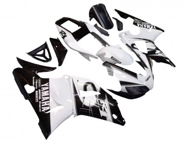 Migliori Carena Moto Yamaha YZF 1000 R1 1998-1999 - Bianco Nero Lucido
