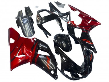 Migliori Carena Moto Yamaha YZF 1000 R1 1998-1999 - Nero Lucido Rosso