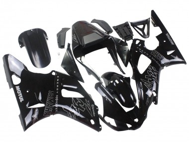 Migliori Carena Moto Yamaha YZF 1000 R1 2000-2001 - Nero Lucido Bianco Mostro Motul