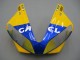 Migliori Carena Moto Yamaha YZF 1000 R1 2000-2001 - Bianco Giallo Blu Motul Cammello