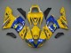 Migliori Carena Moto Yamaha YZF 1000 R1 2000-2001 - Bianco Giallo Blu Motul Cammello