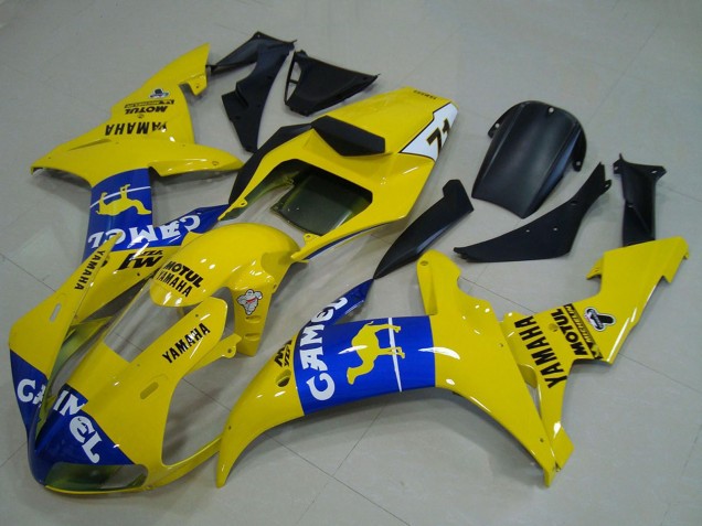 Migliori Carena Moto Yamaha YZF R1 2002-2003 - Giallo Blu Cammello Motul