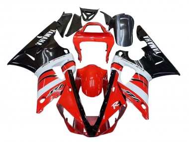Migliori Carena Moto Yamaha YZF 1000 R1 2000-2001 - Rosso Bianco Nero Lucido