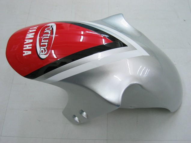Migliori Carena Moto Yamaha YZF 1000 R1 2000-2001 - Argento Rosso Fortuna Motul