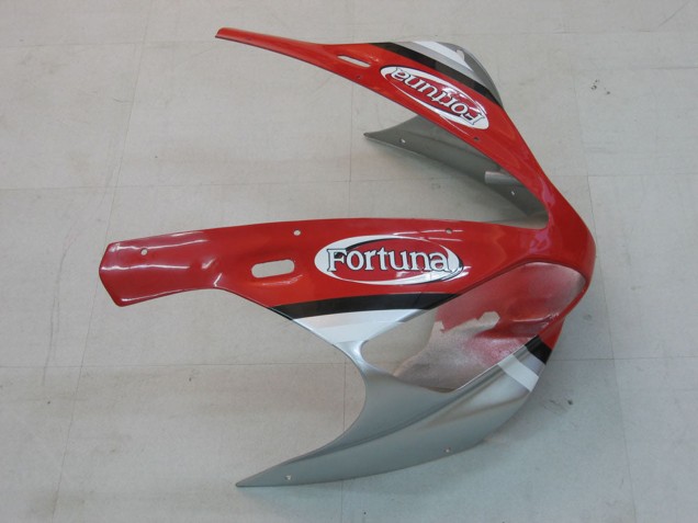 Migliori Carena Moto Yamaha YZF 1000 R1 2000-2001 - Argento Rosso Fortuna Motul