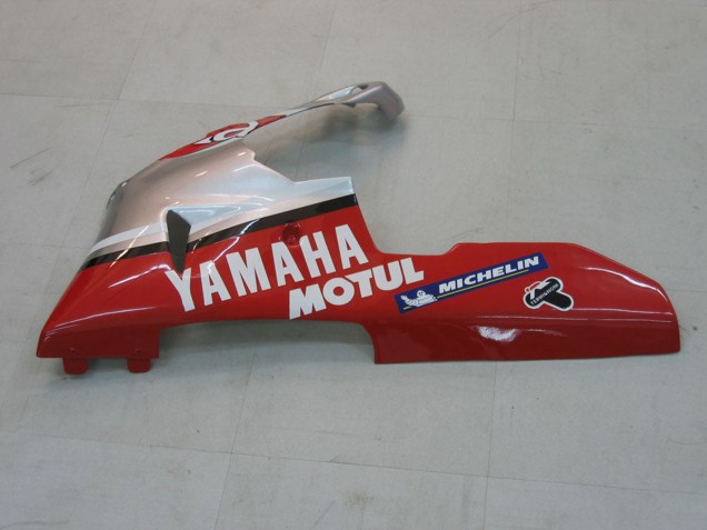 Migliori Carena Moto Yamaha YZF 1000 R1 2000-2001 - Argento Rosso Fortuna Motul