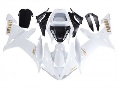 Migliori Carena Moto Yamaha YZF 1000 R1 2002-2003 - Bianco Oro Decals