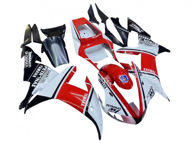 Migliori Carena Moto Yamaha YZF 1000 R1 2002-2003 - Bianco Rosso Nero Petronas
