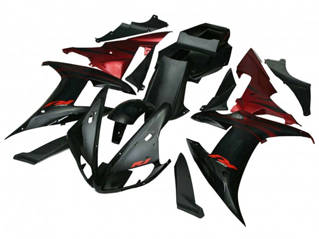Migliori Carena Moto Yamaha YZF 1000 R1 2002-2003 - Rosso Nero Fiamma