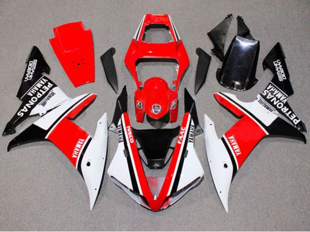 Migliori Carena Moto Yamaha YZF 1000 R1 2002-2003 - Bianco Rosso Nero Yamalube Petronas