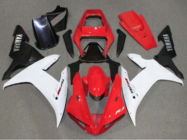 Migliori Carena Moto Yamaha YZF 1000 R1 2002-2003 - Rosso Bianco Nero