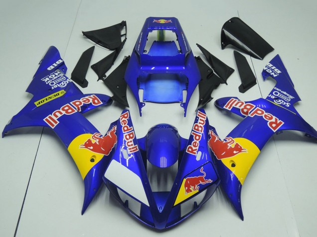 Migliori Carena Moto Yamaha YZF R1 2002-2003 - Blu Giallo Red Bull