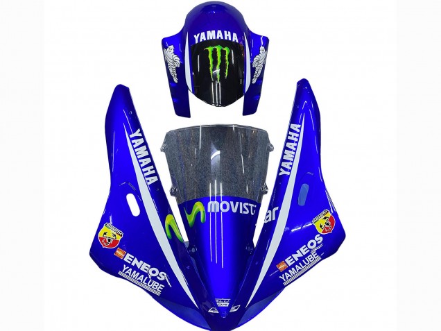 Migliori Carena Moto Yamaha YZF 1000 R1 2002-2003 - Blu Nero Verde MoviStar ENEOS Mostro
