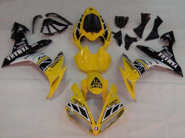 Migliori Carena Moto Yamaha YZF 1000 R1 2004-2006 - Giallo Bianco Nero Lucido