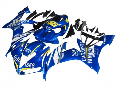 Migliori Carena Moto Yamaha YZF 1000 R1 2004-2006 - Blu Bianco Giallo Motul Gauloises 46