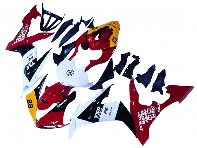 Migliori Carena Moto Yamaha YZF 1000 R1 2004-2006 - Giallo Rosso Bianco Nero YSP 88