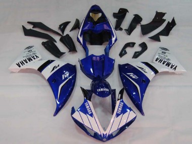 Migliori Carena Moto Yamaha YZF 1000 R1 2009-2011 - Bianco Blu Nero M1