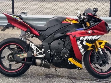 Migliori Carena Moto Yamaha YZF 1000 R1 2009-2011 - Rosso Giallo Nero Squalo 46