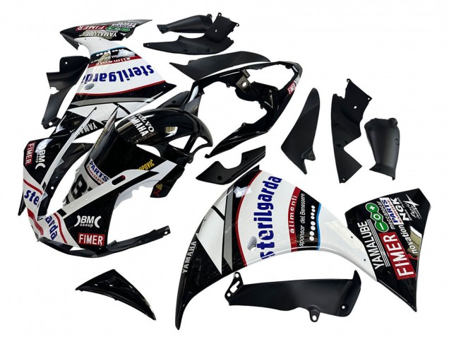 Migliori Carena Moto Yamaha YZF 1000 R1 2009-2011 - Nero Lucido Bianco Rosso Volvo Fimer Yamalube 87