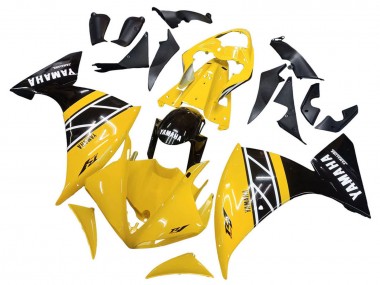 Migliori Kit Carena Moto Yamaha YZF 1000 R1 2009-2011 - Giallo Bianco Nero Banda