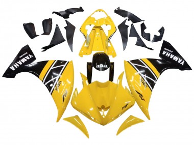 Migliori Kit Carena Moto Yamaha YZF 1000 R1 2009-2011 - Giallo Bianco Nero Banda