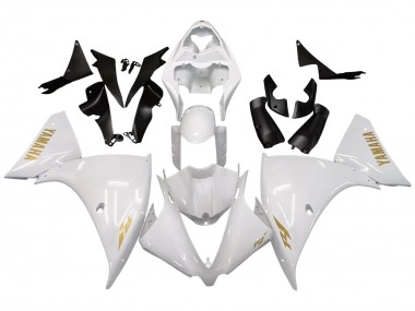 Migliori Carena Moto Yamaha YZF 1000 R1 2012-2014 - Bianco Oro Decals