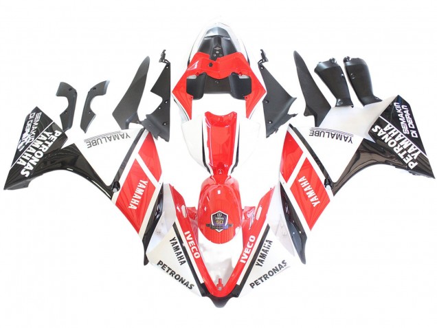Migliori Carena Moto Yamaha YZF 1000 R1 2012-2014 - Bianco Rosso Nero Lucido Petronas