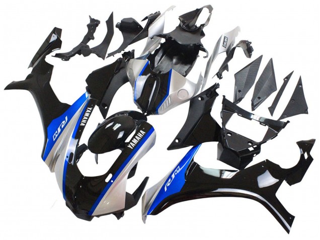 Migliori Carena Moto Yamaha YZF 1000 R1 2015-2019 - Argento Blu Nero Lucido
