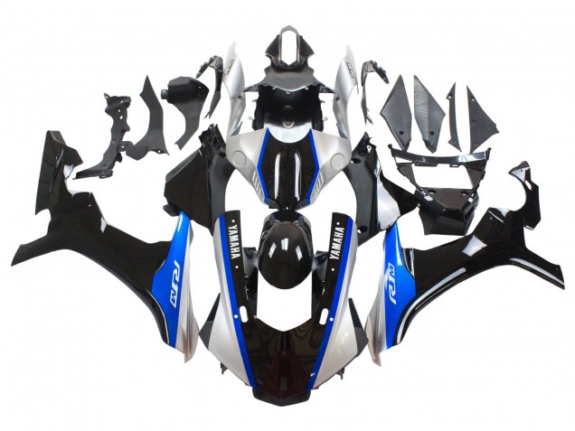 Migliori Carena Moto Yamaha YZF 1000 R1 2015-2019 - Argento Blu Nero Lucido