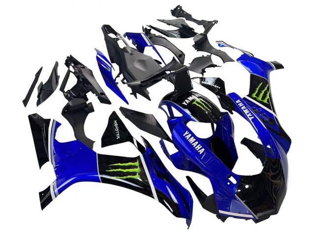 Migliori Carena Moto Yamaha YZF 1000 R1 2015-2019 - Blu Nero Lucido Verde Mostro