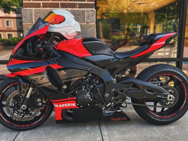 Migliori Carena Moto Yamaha YZF 1000 R1 2015-2019 - Rosso Nero Argento
