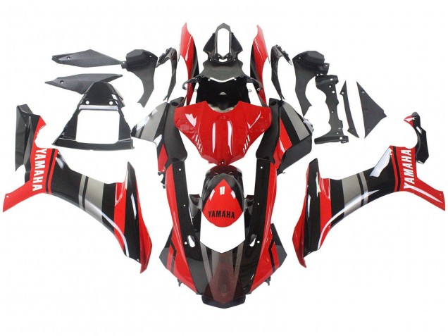 Migliori Carena Moto Yamaha YZF 1000 R1 2015-2019 - Rosso Nero Argento