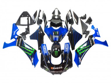 Migliori Carena Moto Yamaha YZF 1000 R1 2020-2025 - Blu Nero Verde Nero ENEOS Mostro